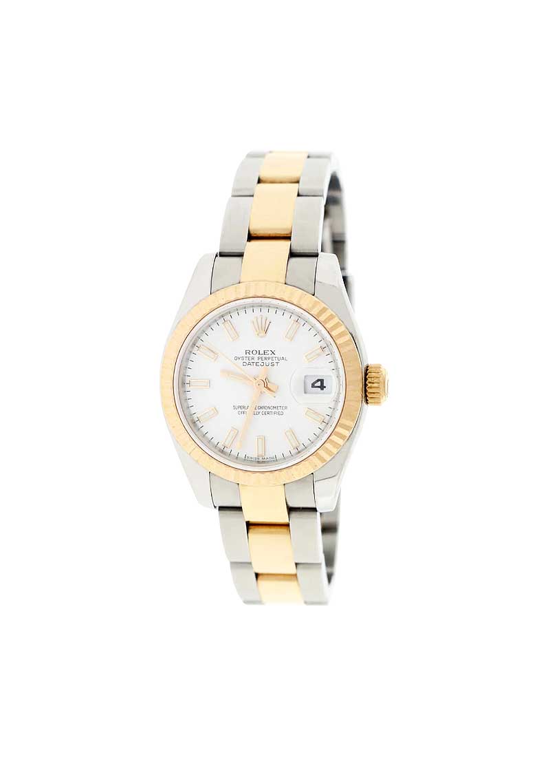 Pre-Owned Rolex Datejust 26mm in Steel with Yellow Gold Fluted Bezel