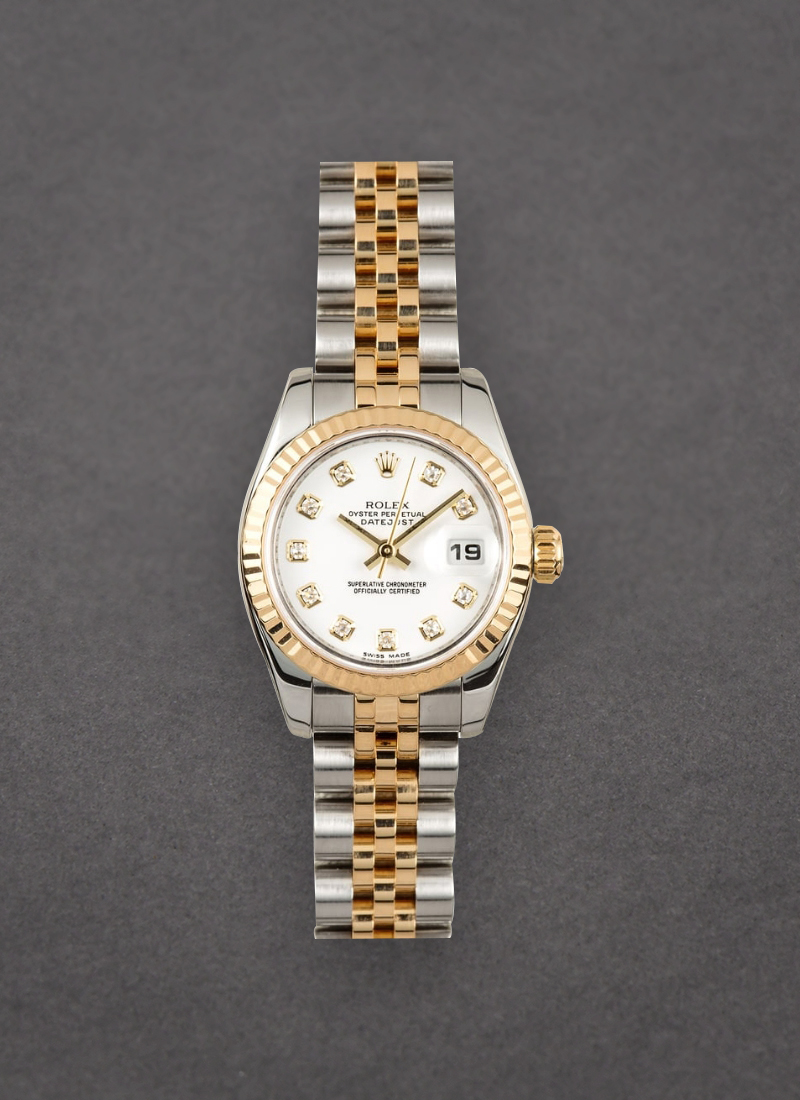 Pre-Owned Rolex Datejust 26mm in Steel with Yellow Gold Fluted Bezel