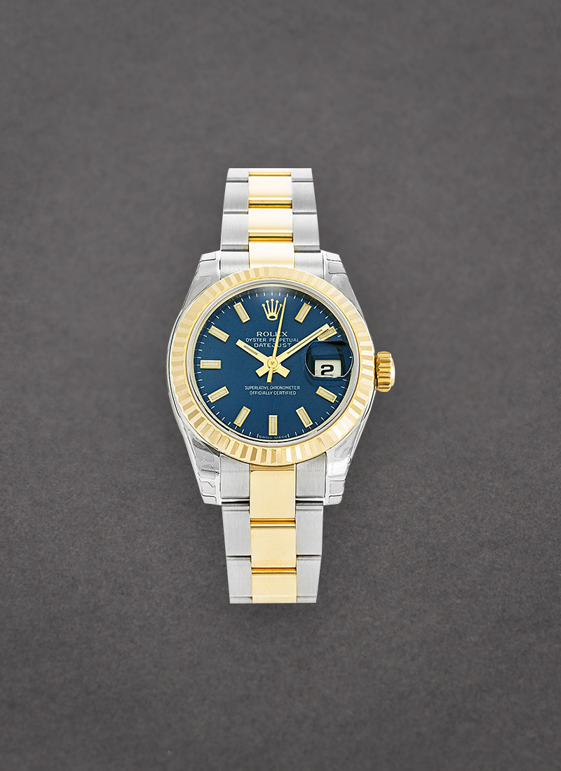 Pre-Owned Rolex Datejust 26mm in Steel with Yellow Gold Fluted Bezel