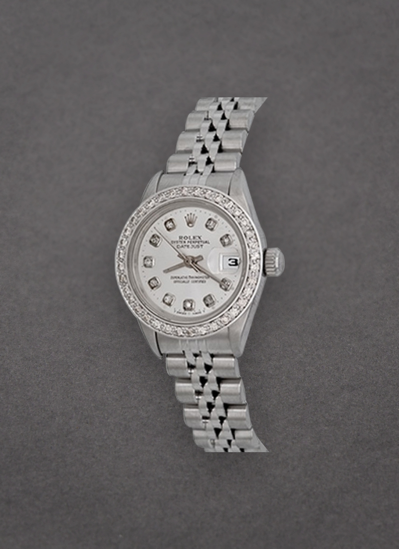 Pre-Owned Rolex Date Ladies 26mm  - Diamond Bezel