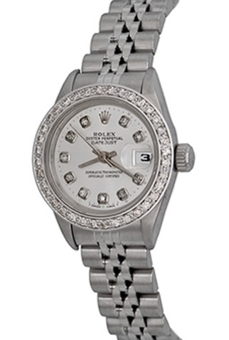 Pre-Owned Rolex Date Ladies 26mm  - Diamond Bezel