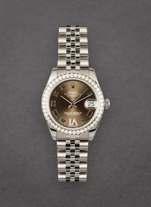 Pre-Owned Rolex 178384 Datejust 31mm in Steel with White Gold Diamond Bezel 178384