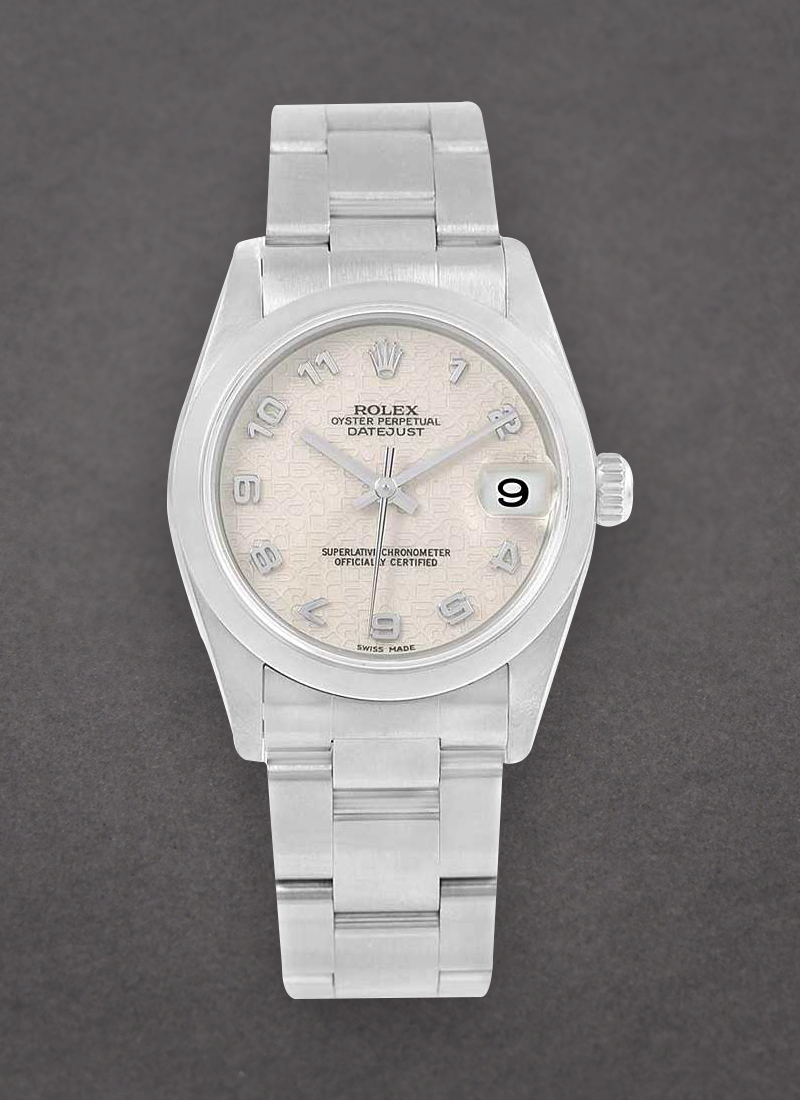 Pre-Owned Rolex Datejust 31mm in Steel with White Gold Smooth Bezel