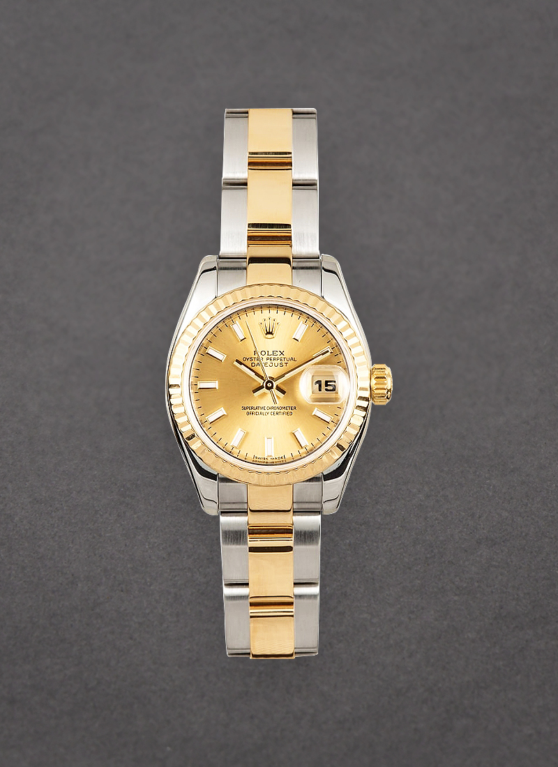 Pre-Owned Rolex Datejust 2-Tone in Steel and Yellow Gold Fluted Bezel