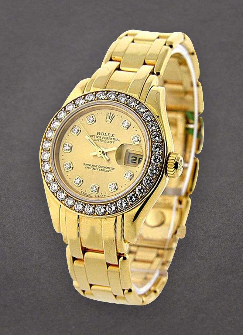 Pre-Owned Rolex Masterpiece with Yellow Gold Diamond Bezel