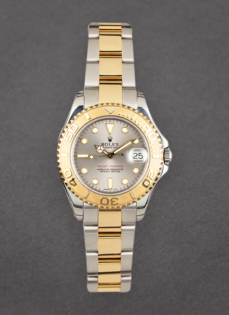 Pre-Owned Rolex Yacht-Master Mid Size 35mm in Steel with Yellow Gold Bezel