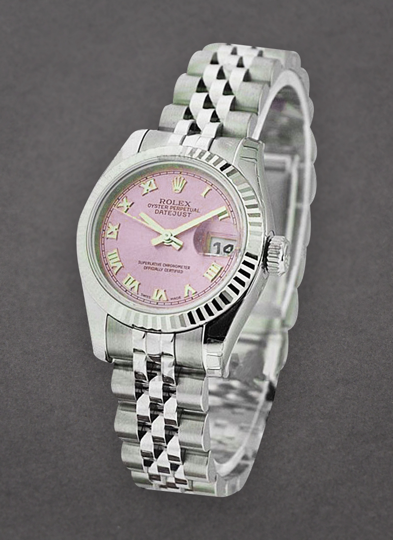 Pre-Owned Rolex Lady's Datejust in Steel with White Gold Fluted Bezel