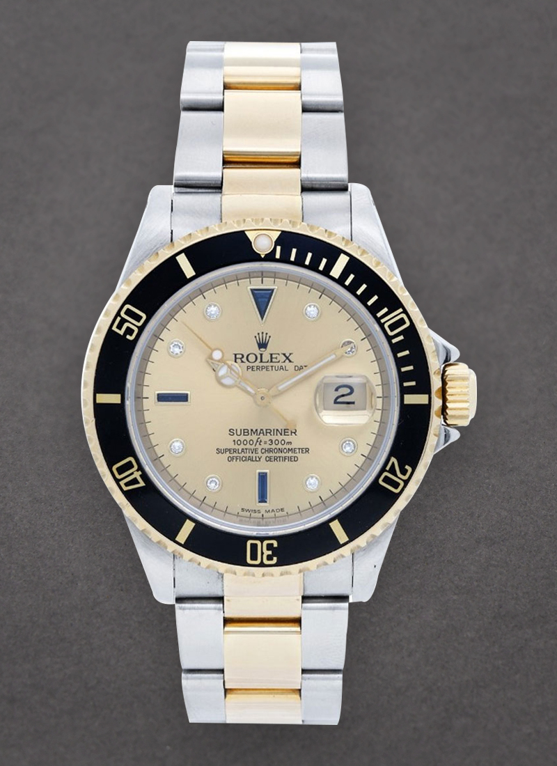 Pre-Owned Rolex Submariner in Steel with Yellow Gold With Black Bezel