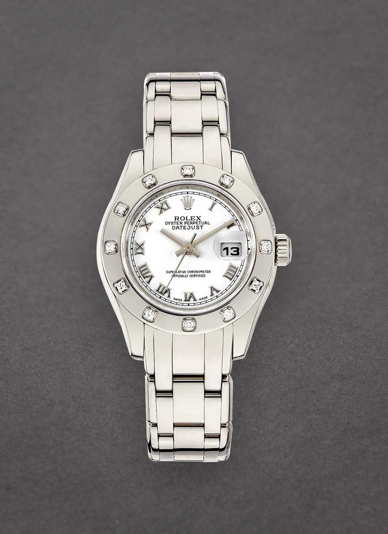 Pre-Owned Rolex Masterpiece 29mm in White Gold with 12 Diamond Bezel