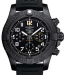 Avenger Hurricane Chronograph 45mm in Black Polymer on Black Diver Pro Rubber Strap with Volcano Black Dial