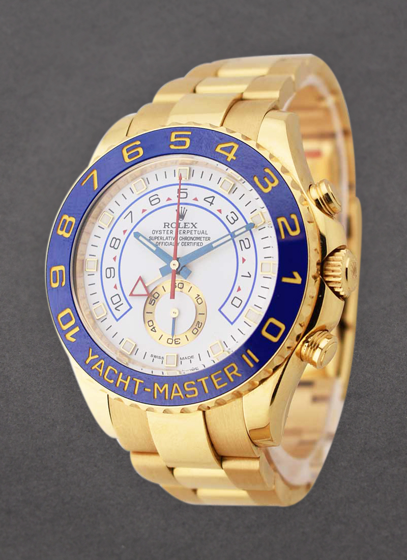 Rolex Unworn Yacht-Master II in Yellow Gold with Blue Ceramic Bezel