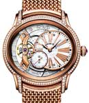Millenary 39.5mm in Rose Gold with Diamond Bezel & Lugs on Rose Gold Bracelet with MOP Roman Dial