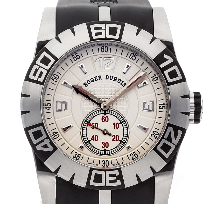 Easy Diver Automatic in Steel - Limited to 888 pcs. on Black Rubber Strap with Silver Dial
