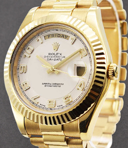 President Day Date 41mm in Yellow Gold with Ivory Concentric Arabic Dial
