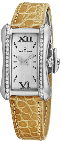 Carl F. Bucherer  Alacria Diva Series Ladies in Brushed And Polished Steel with Diamond Bezel