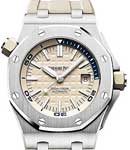 Royal Oak Offshore Diver 42mm in Steel on Beige Rubber Strap with Beige Dial