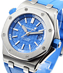 Royal Oak Offshore Diver 42mm in Steel on Blue Rubber Strap with Blue Dial