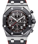 Royal Oak Offshore Chronograph Vampire Black Ceramic Bezel on Black Rubber Strap with Black Dial Red Hands
