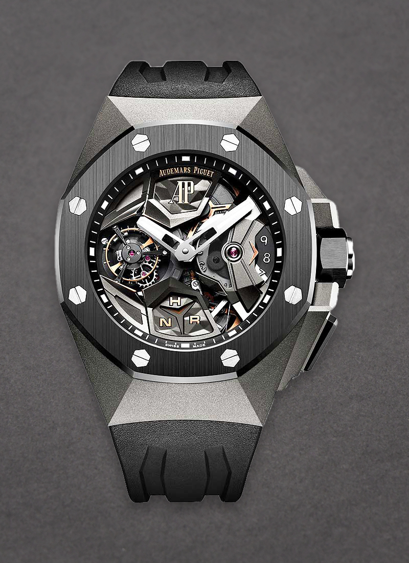 Audemars Piguet Royal Oak Concept GMT Tourbillon in Titanium with Ceramic Bezel