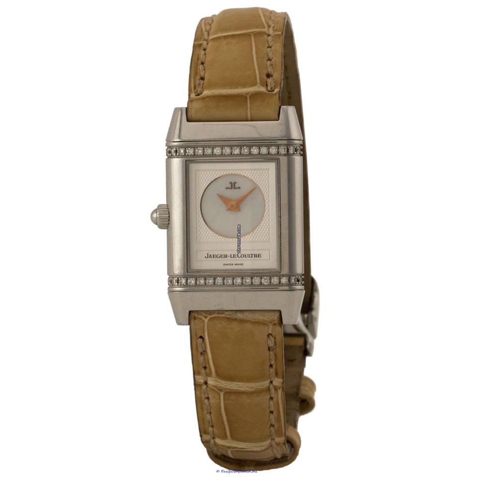 Jaeger - LeCoultre Lady's Reverso Floral in Steel with Diamonds