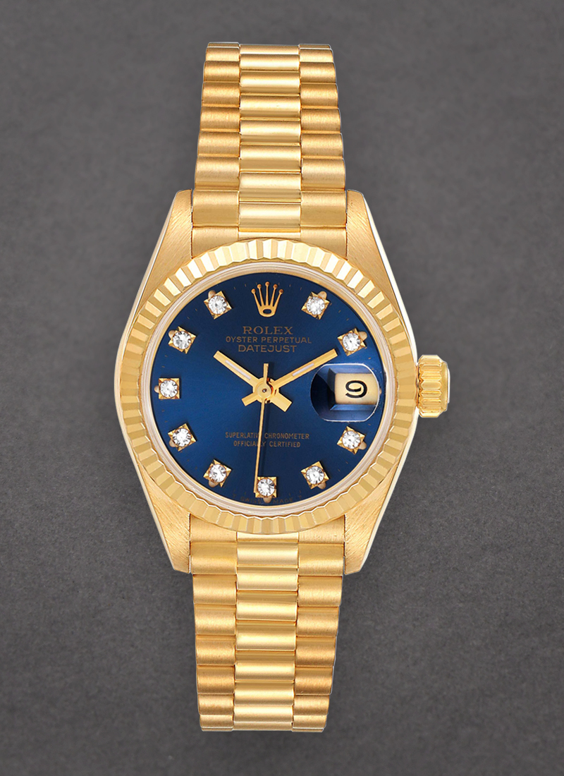 Pre-Owned Rolex President 26mm in Yellow Gold with Fluted Bezel