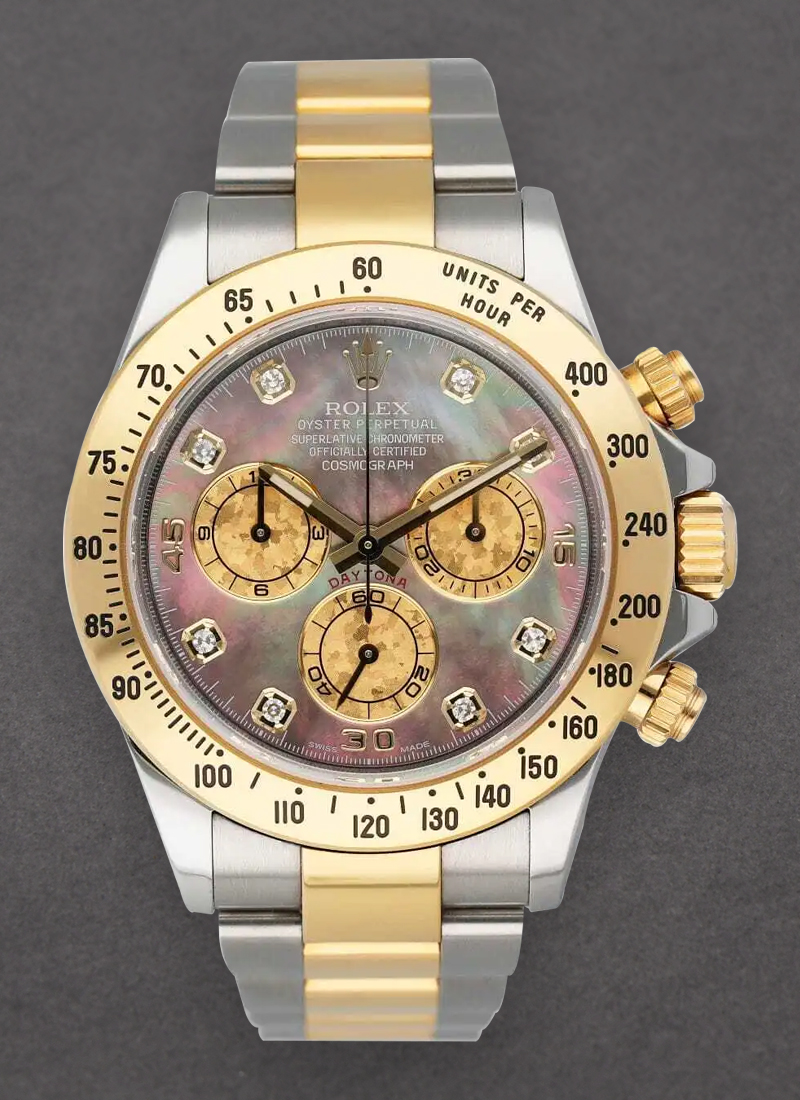 Pre-Owned Rolex Daytona 2-Tone with Black MOP Diamond Dial