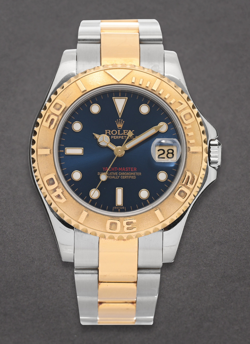 Pre-Owned Rolex Yacht-Master Mid Size 35mm in Steel with Yellow Gold Bezel