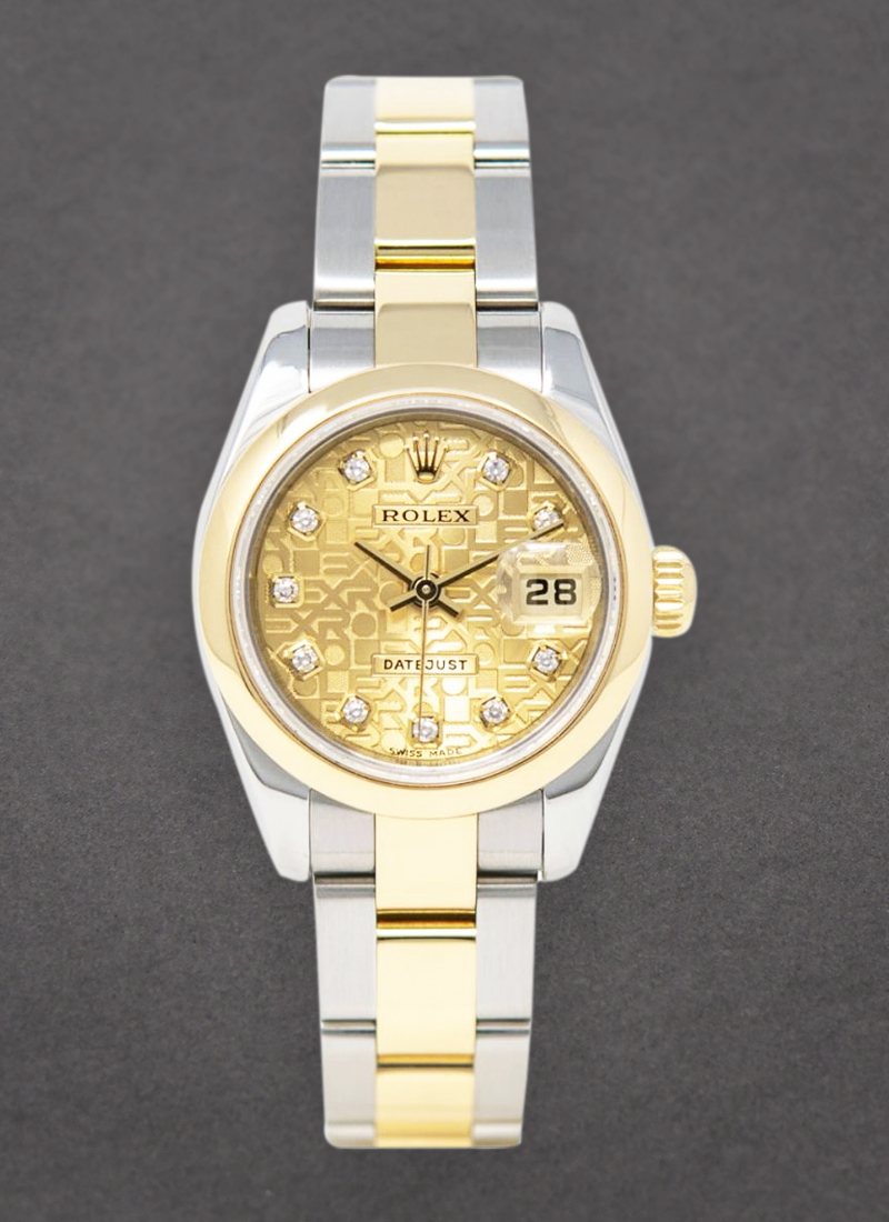 Pre-Owned Rolex Ladies Datejust 26mm in Steel with Yellow Gold Smooth Bezel