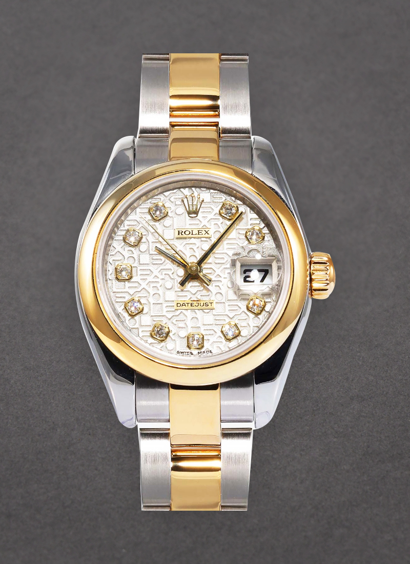 Pre-Owned Rolex Datejust 26mm in Steel with Yellow Gold Smooth Bezel