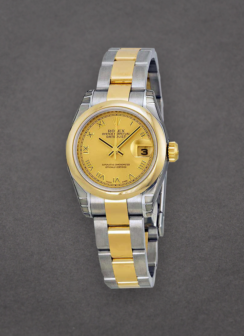 Pre-Owned Rolex Datejust 26mm lady's In Steel with Yellow Gold Domed Bezel