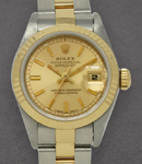 Ladies - 2-Tone - Datejust - Fluted Bezel on Oyster Bracelet with Champagne Stick Dial