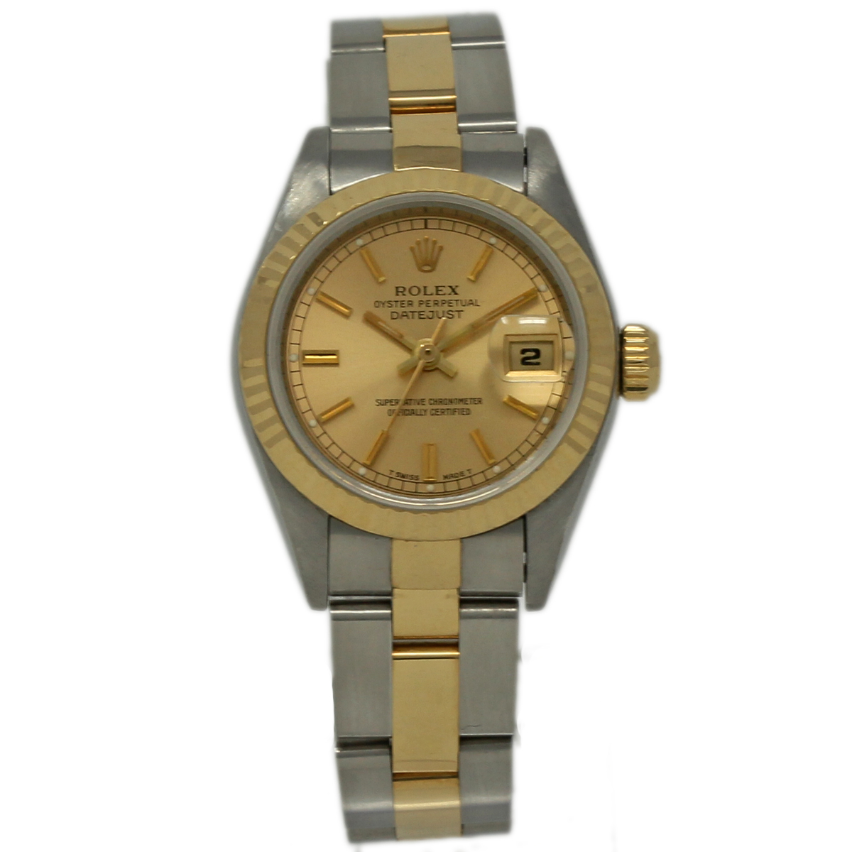 Pre-Owned Rolex Ladies - 2-Tone - Datejust - Fluted Bezel