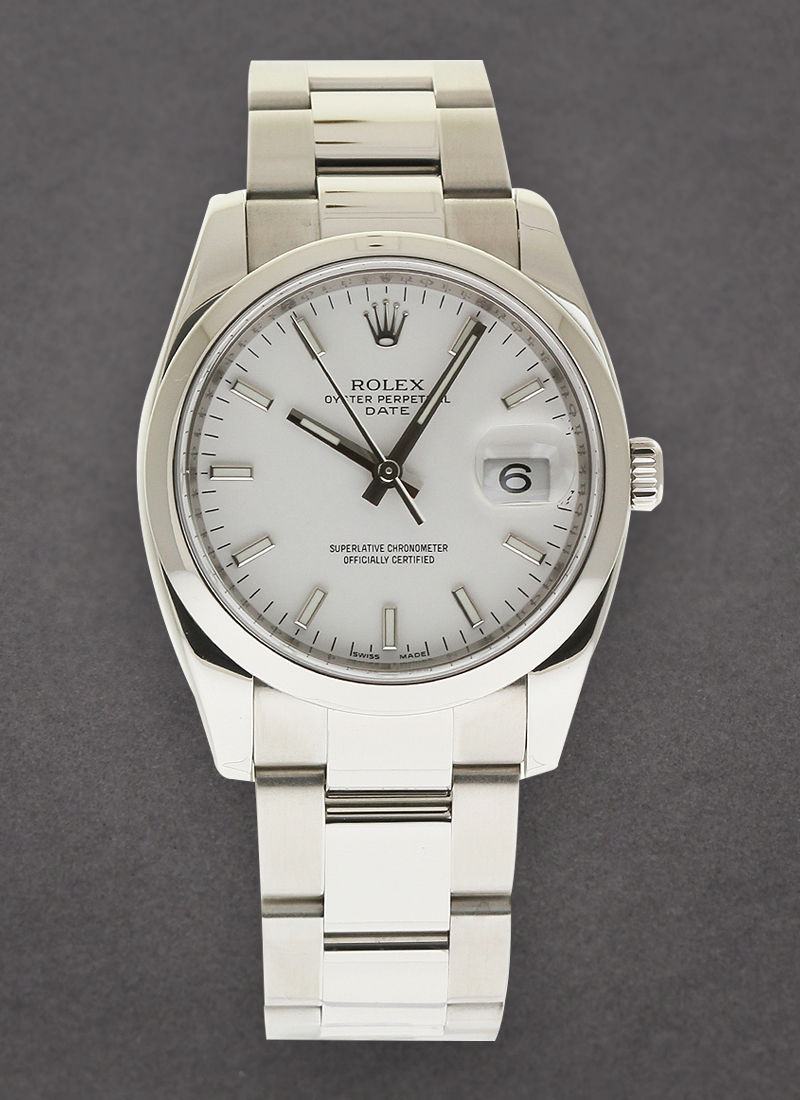 Pre-Owned Rolex Date 34mm in Steel with Domed Bezel