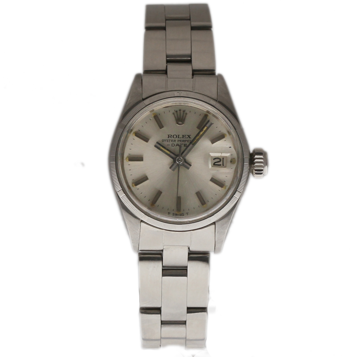 Pre-Owned Rolex Date 26mm Lady's Steel with Smooth Bezel