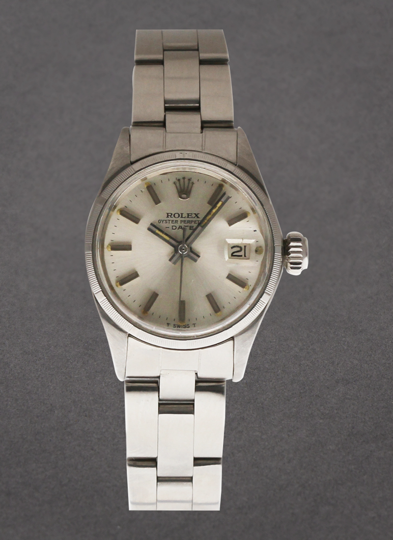 Pre-Owned Rolex Date 26mm Lady's Steel with Smooth Bezel