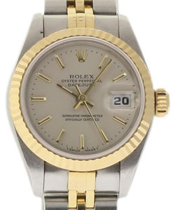 2-Tone  Datejust Lady's 26mm on 2-Tone Jubilee Bracelet with Silver Stick Dial
