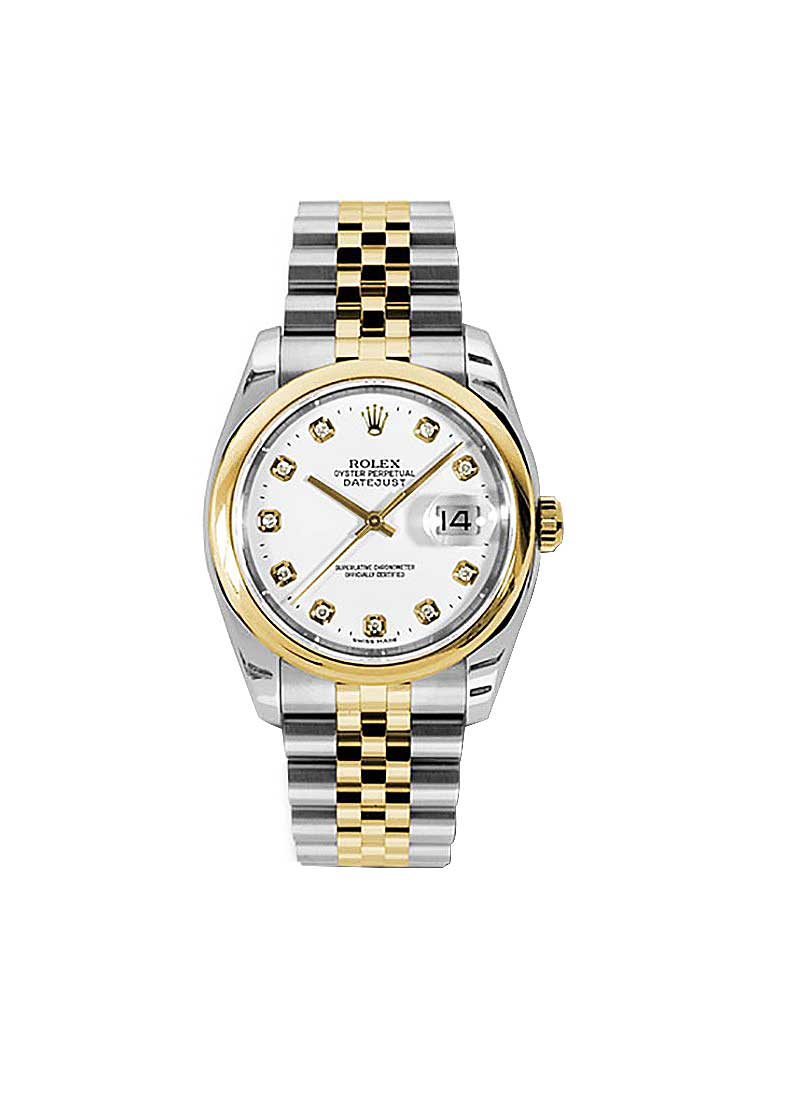 Pre-Owned Rolex Datejust 2-Tone 36mm in Steel with Yellow Gold Domed Bezel