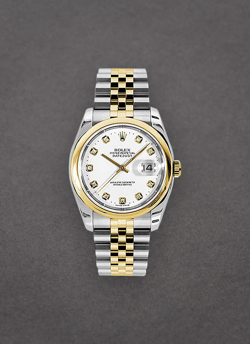 Pre-Owned Rolex Datejust 2-Tone 36mm in Steel with Yellow Gold Domed Bezel