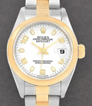 2-Tone Datejust 26mm lady's  on Oyster Bracelet with White Arabic Numerals Dial with Luminous Markers