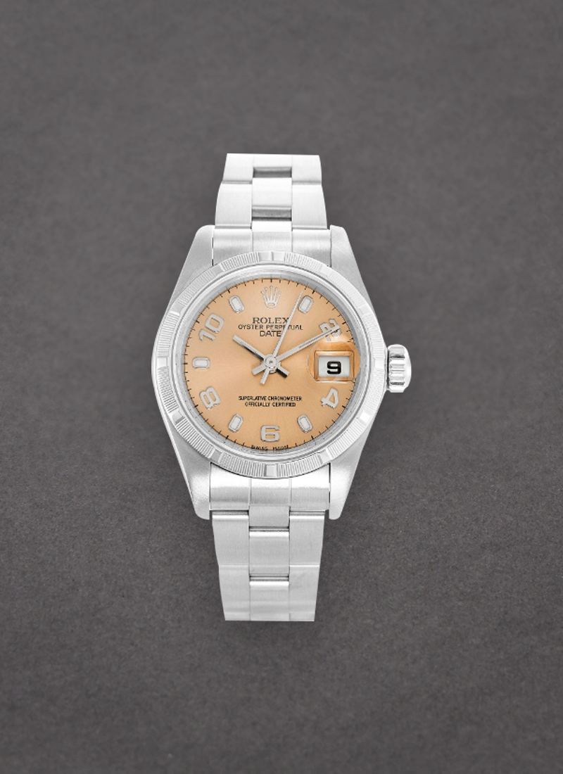 Pre-Owned Rolex Lady's Datejust 26mm in Steel with Engine Turn Bezel