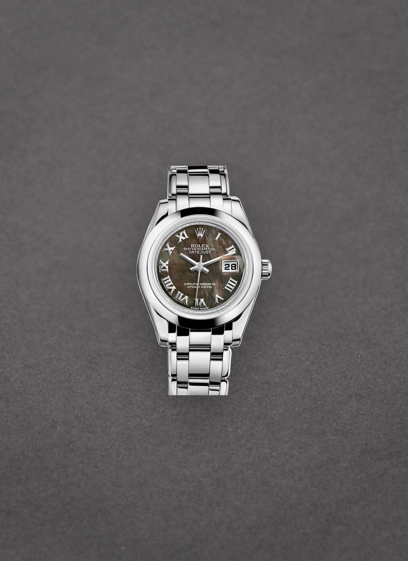 Pre-Owned Rolex Masterpiece Pearlmaster in White Gold with Smooth Bezel