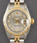 Datejust Lady''s 26mm in Steel with Yellow Gold Fluted Bezel on Jubilee Bracelet with Silver Jubilee Diamond Dial