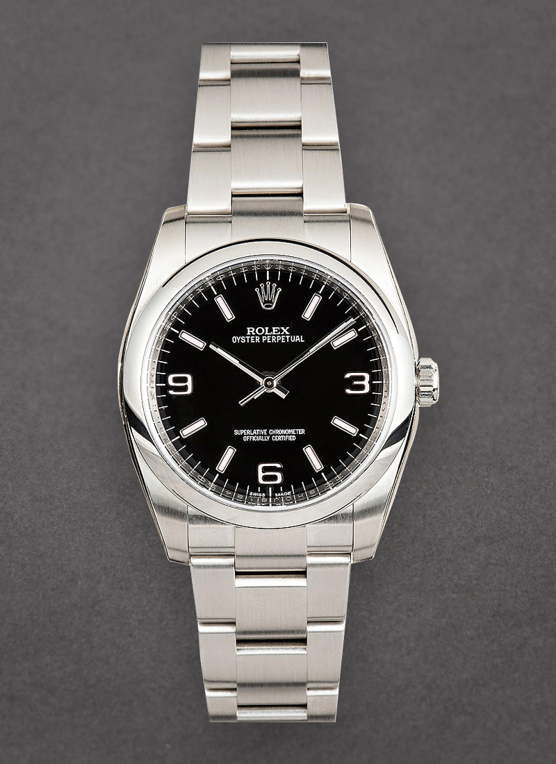 Pre-Owned Rolex Oyster Perpetual 36mm No Date in Steel with Smooth Bezel