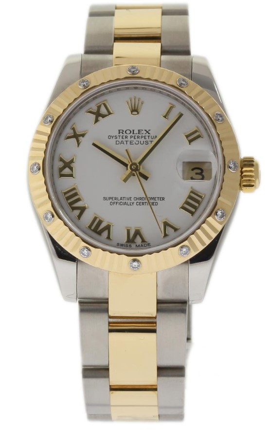 Pre-Owned Rolex 2-Tone Datejust 31mm with Fluted Diamond Bezel