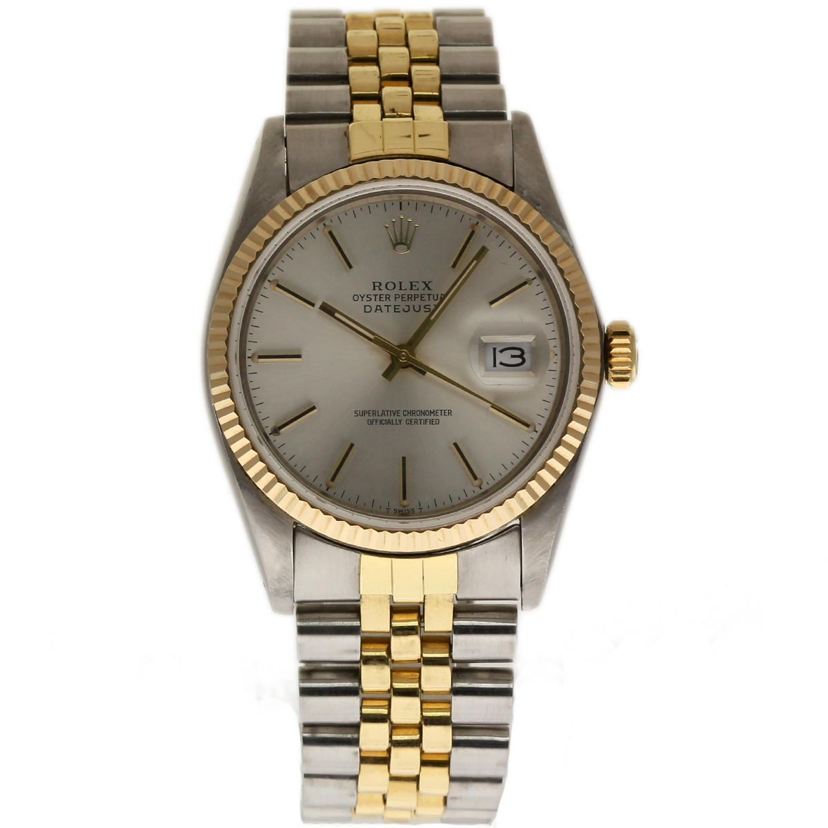 Pre-Owned Rolex Datejust 36mm in 2-Tone Fluted Bezel