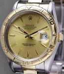 Datejust 36mm 2-Tone with Turn-O-Graph Bezel on Oyster Bracelet with Champagne Stick Dial