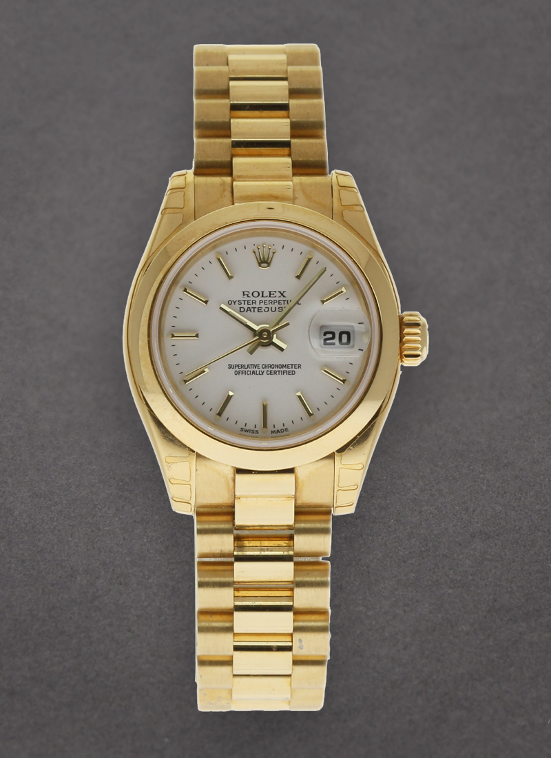 Rolex Unworn President 26mm in Yellow Gold with Domed Bezel