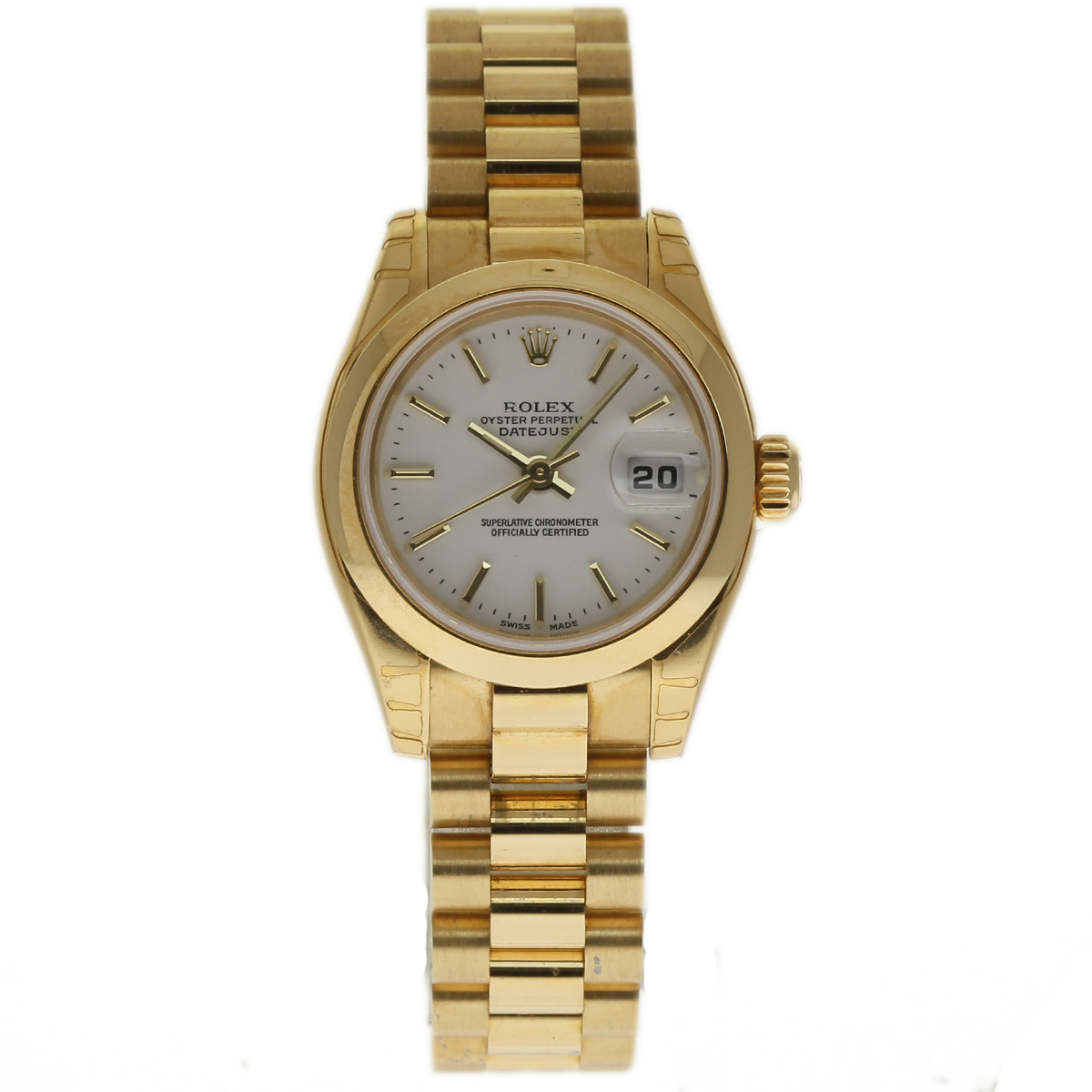 Rolex Unworn President 26mm in Yellow Gold with Domed Bezel
