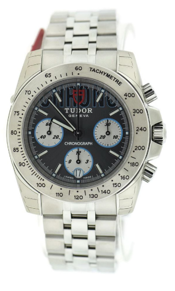 Tudor Sport Chronograph in Steel on Stainless Steel Bracelet with Gray Dial