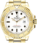 Yachtmaster in Yellow Gold 40mm on Yellow Gold Oyster Bracelet with White Dial